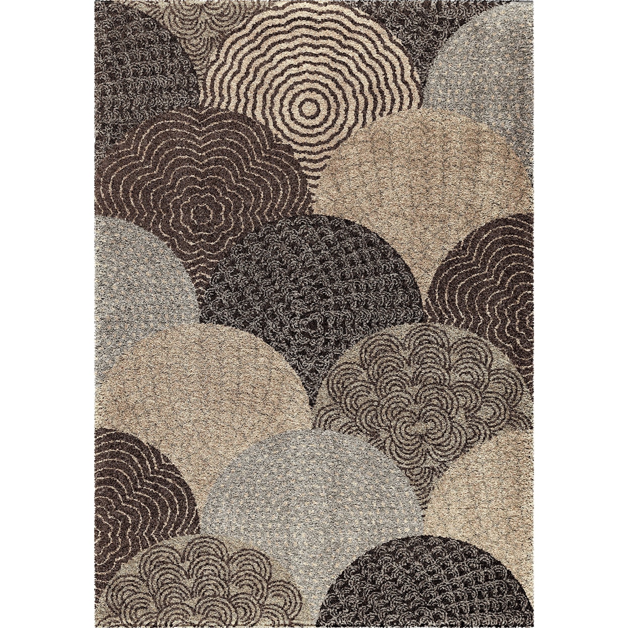 Orian Rugs Wild Weave Oystershell Seal Black 7'10" x 10'10" Rug