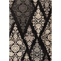 Trellis Patch Black 5'3" x 7'6" Rug