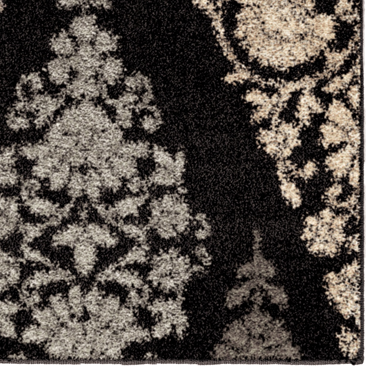 Orian Rugs Wild Weave Trellis Patch Black 5'3" x 7'6" Rug