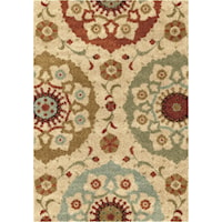 Suzi Circles Bisque 5'3" x 7'6" Rug