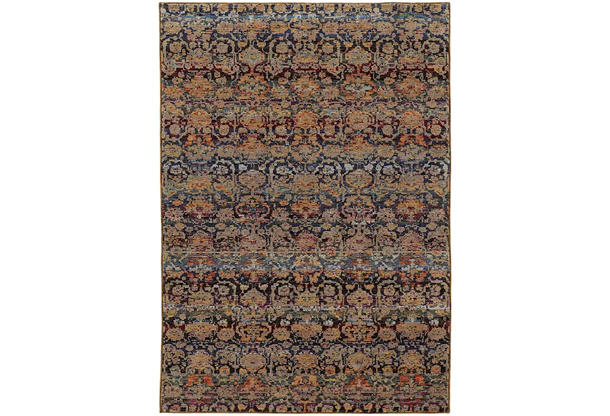 Andorra 3' 3" X  5' 2" Casual Multi/ Blue Rectangle  by Oriental Weavers at Novello Home Furnishings