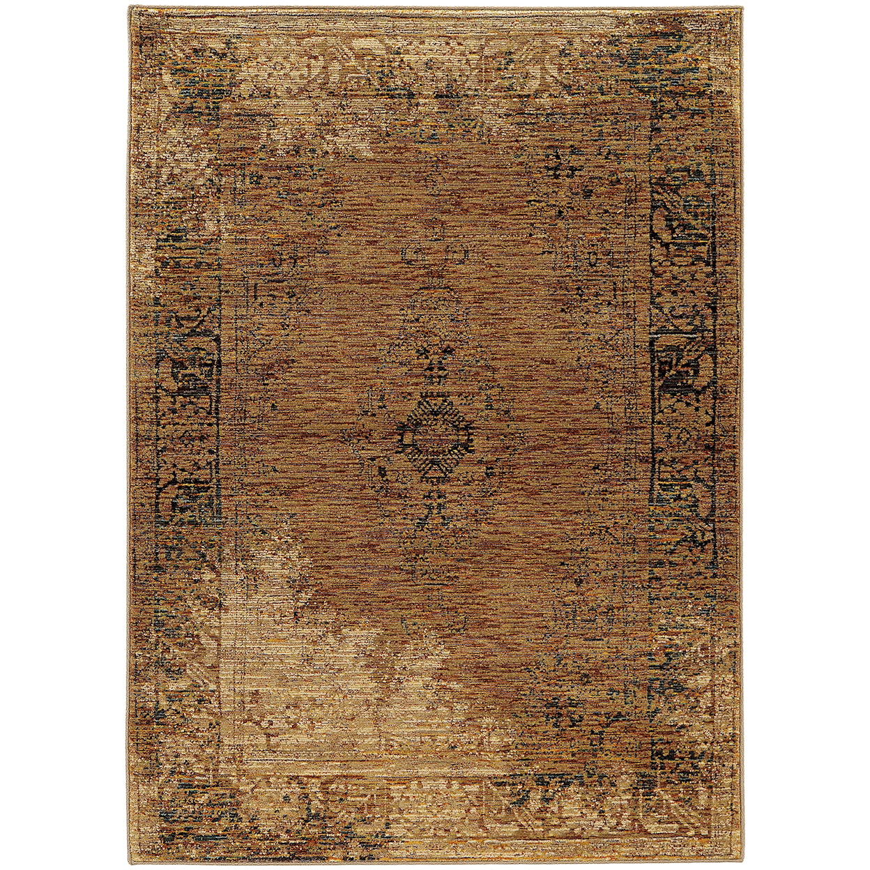 Oriental Weavers Andorra 6' 7" X  9' 6" Casual Gold/ Brown Rectangle 