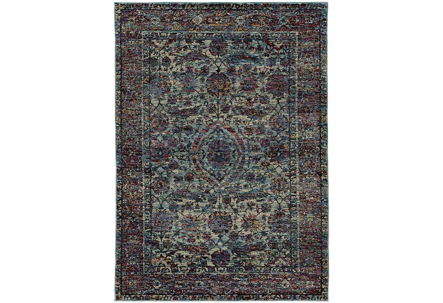 Andorra 8' 6" X 11' 7" Casual Blue/ Purple Rectangle by Oriental Weavers at Sheely's Furniture & Appliance