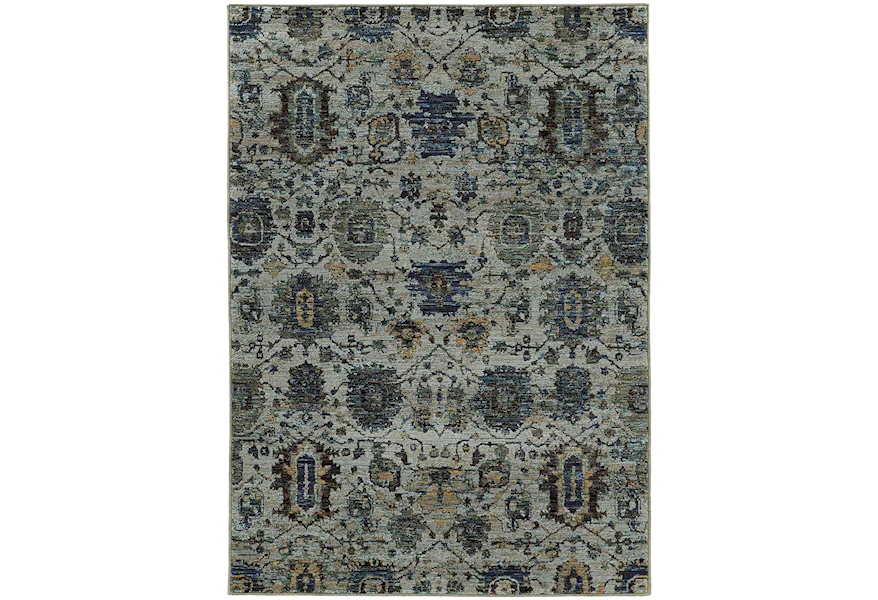 Andorra 8' 6" X 11' 7" Casual Blue/ Navy Rectangle R by Oriental Weavers at Novello Home Furnishings