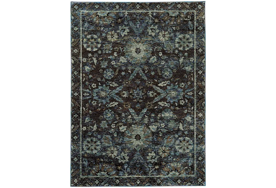 Andorra 3' 3" X  5' 2" Casual Navy/ Blue Rectangle R by Oriental Weavers at Novello Home Furnishings