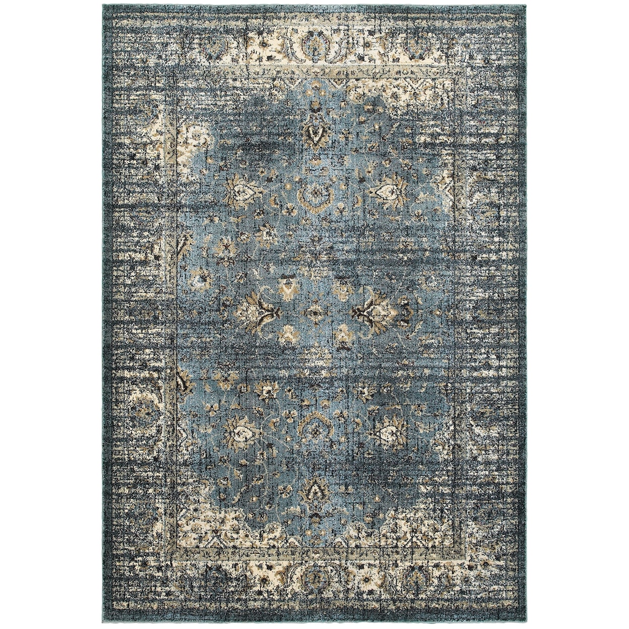 Oriental Weavers Empire 3'10" X  5' 5" Traditional Blue/ Ivory Recta