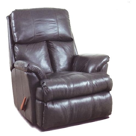 100% Leather Chaise Rocker Recliner