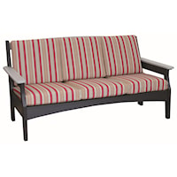 Amish Poly Outdoor Columbia Sofa with Cushions