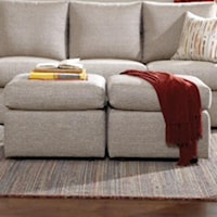 Casual Ottoman with Pillow Top Cushions