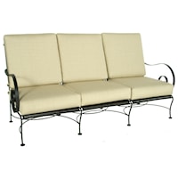Sofa with Curved Arms and Arched Back