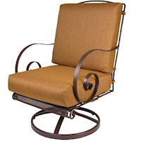 Swivel Rocker Lounge Chair with Curved Arms