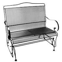 Settee Glider with Curved Arms