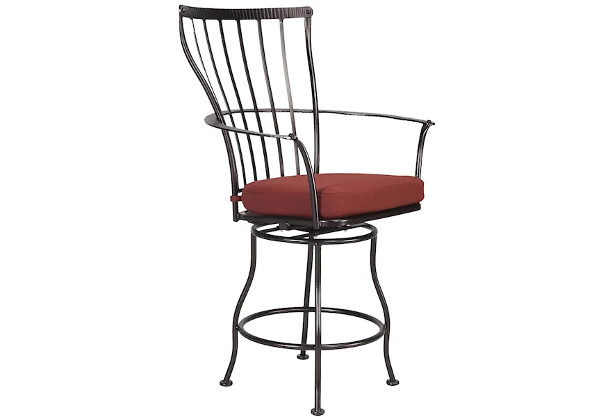 Monterra  Swivel Bar Stool with Arms by O.W. Lee at Conlin's Furniture