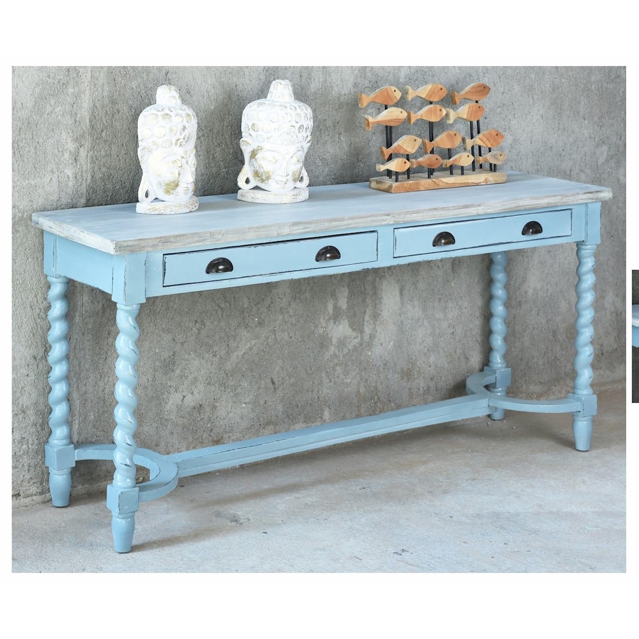 Pacific Paladin Imports Occ Tables and Consoles Beach Blue Console Table