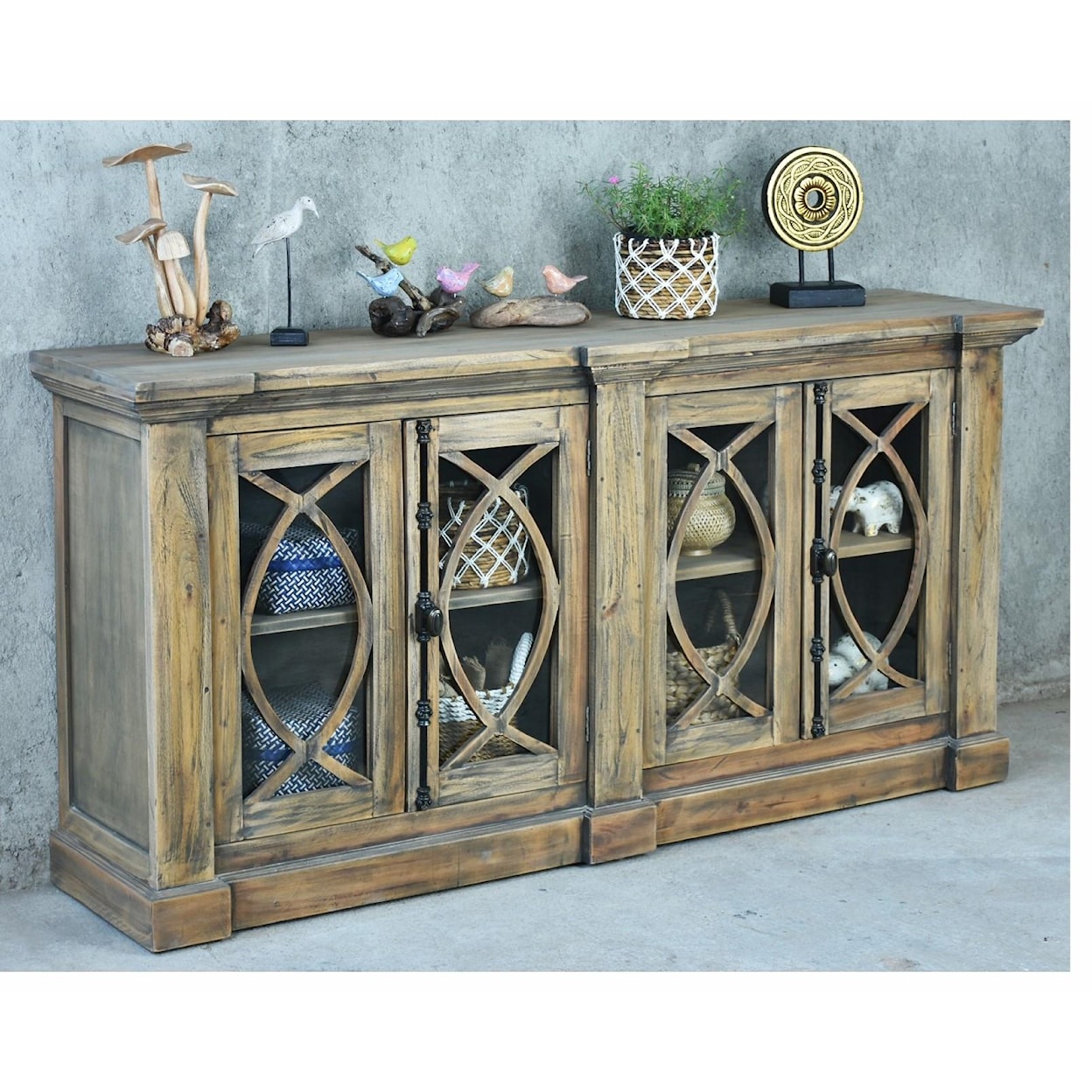 Pacific Paladin Imports Sideboard and Cabinets Driftwood Sideboard