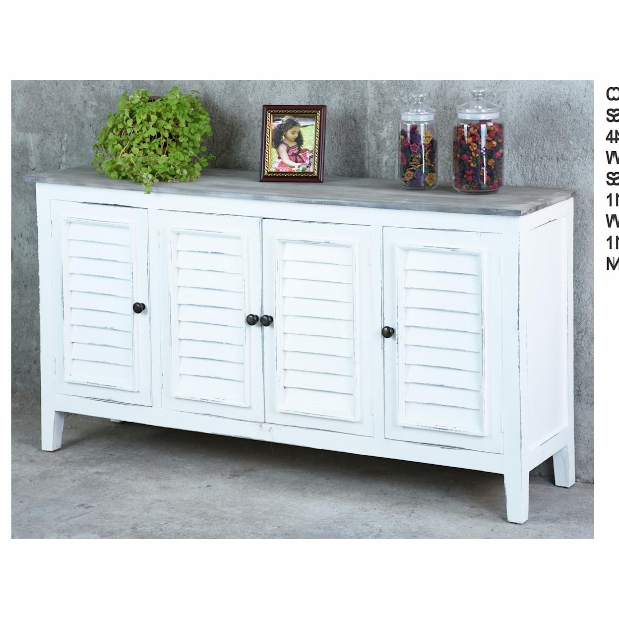 Pacific Paladin Imports Sideboard and Cabinets Shutter Credenza