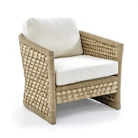 Capitola Woven Rattan and Lampakani Lounge Chair