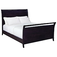 Contemporary King Sleigh Bed with High Footboard
