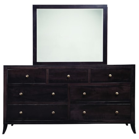 Dresser and Mirror Set