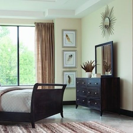 Dresser and Mirror Set