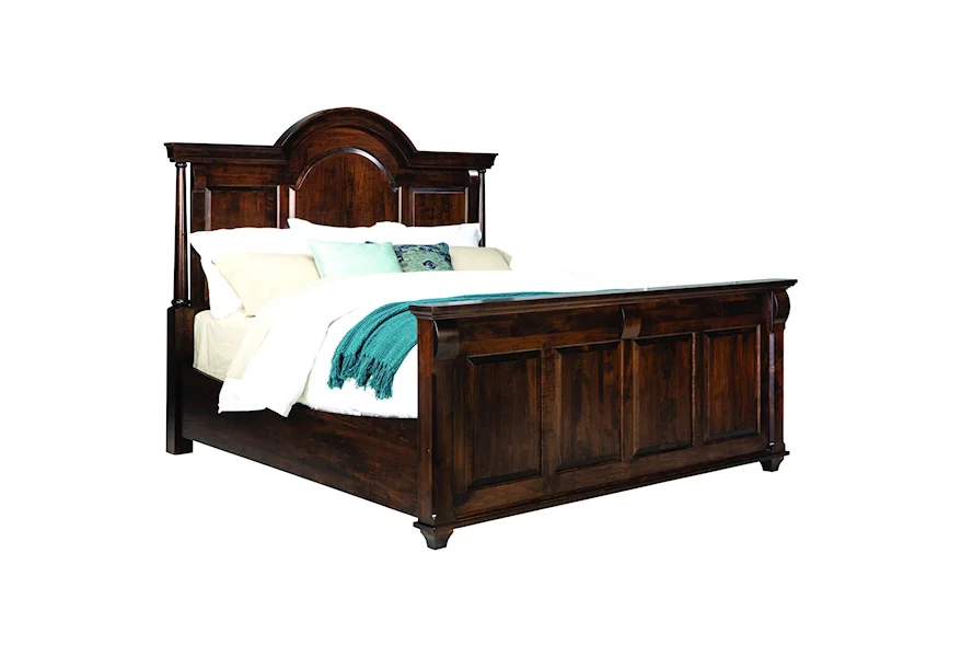 Bartletts Island King Arched Panel Bed by Mavin at SuperStore