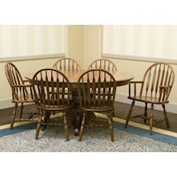 Customizable 7 Pc. Oval Table & Jr.Bowback Chairs