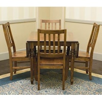 Customizable 5 Pc. Drop Leaf Table & Chair Set