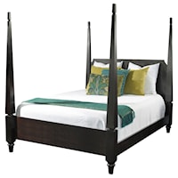 Contemporary Queen Size Poster Bed