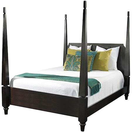 Contemporary Queen Size Poster Bed