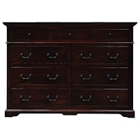 Traditional Nine Drawer Dresser