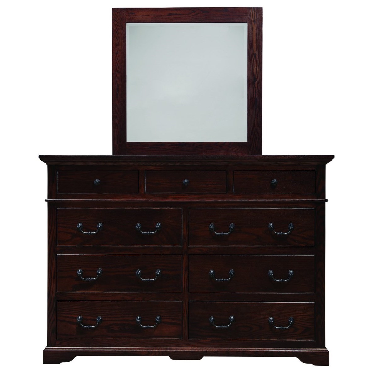 Dresser and Mirror Set