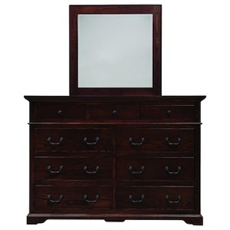 Dresser and Mirror Set