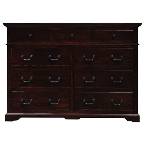Traditional Nine Drawer Dresser