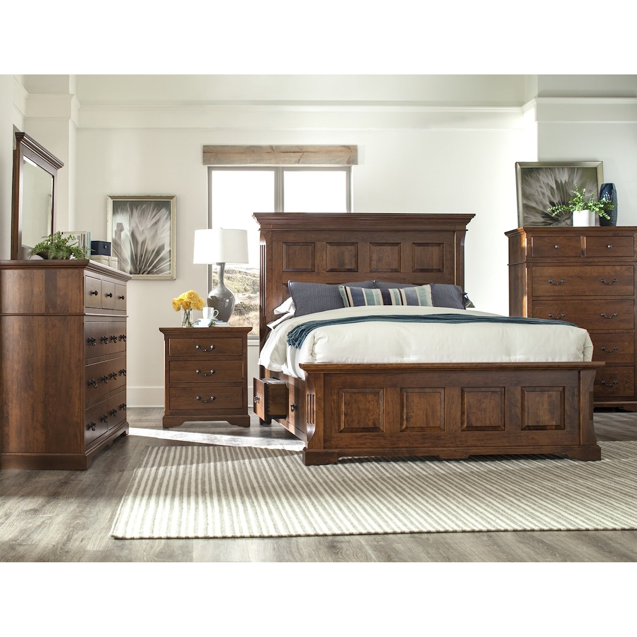 Mavin Longmeadow Queen Size Panel Storage Bed