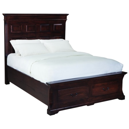 Queen Size Panel Storage Bed