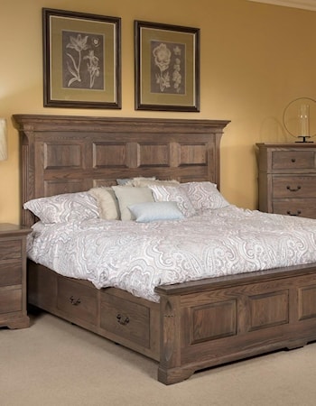 Queen Size Panel Storage Bed