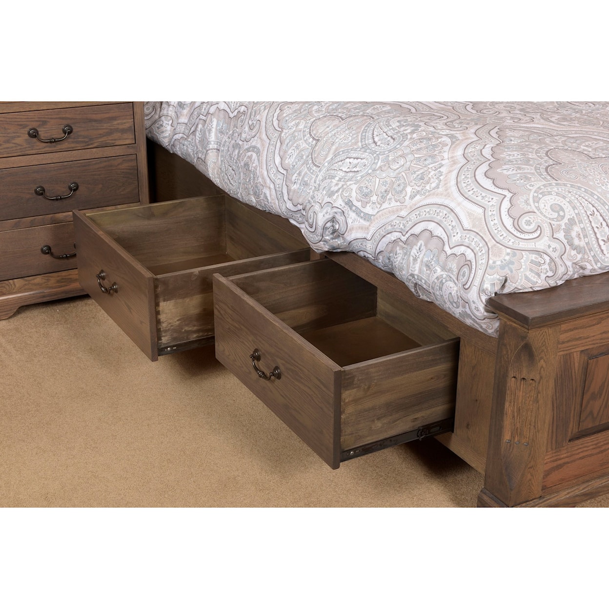 Mavin Longmeadow Queen Size Panel Storage Bed