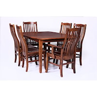Customizable 7 Piece Table and Chair Set