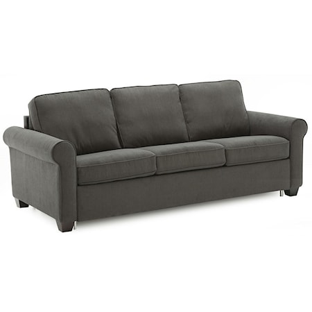 Contemporary Queen Sofabed with Rolled Arms