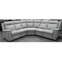 5 Piece Leather Reclining Sectional