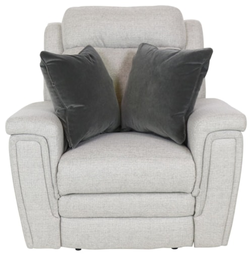 Contemporary Wallhugger Power Recliner with Power Headrest