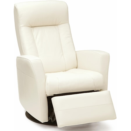 Power Swivel Glider Recliner with Defined Headrest and Track Arms