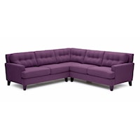 Transitional Sectional Sofa with LHF Loveseat