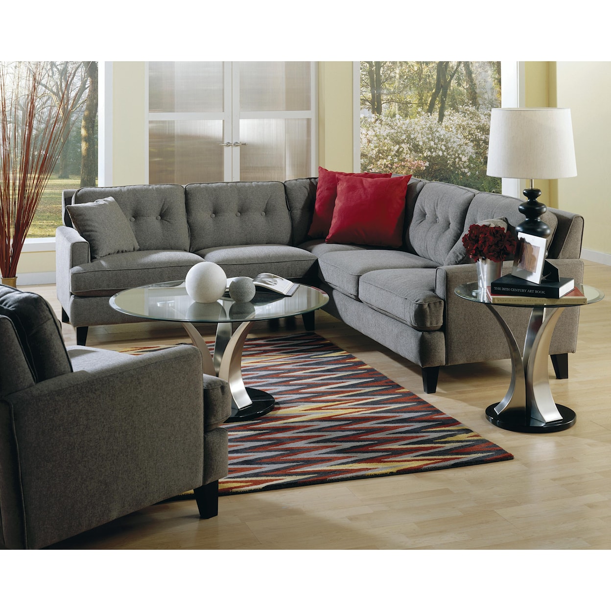 Palliser Barbara Two Piece Sectional Sofa with LHF Loveseat