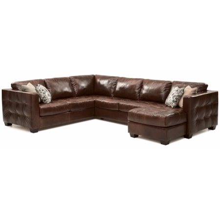 Sofa Sectional with Decorative Track Arm