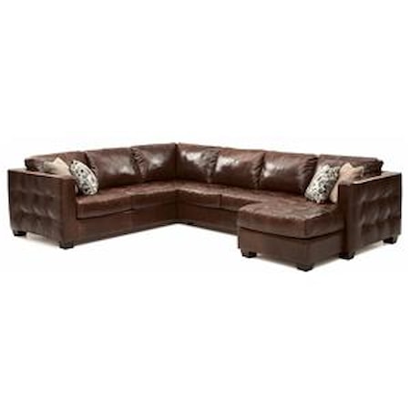 Sofa Sectional with Decorative Track Arm 