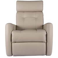 Power Leather Swivel Glider with Adjustable Head Rest