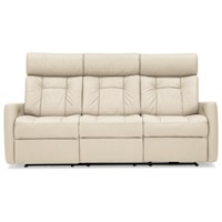 Leather Sofa Power Recliner with Power Headrest - In Fabric