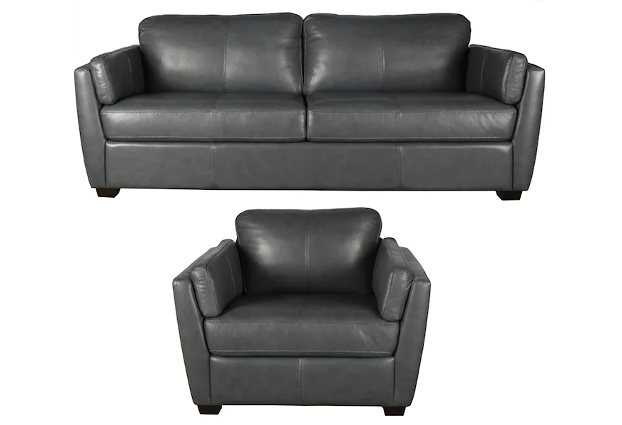Jackson Leather Sofa & Chair by Rockwood at Bennett's Furniture and Mattresses