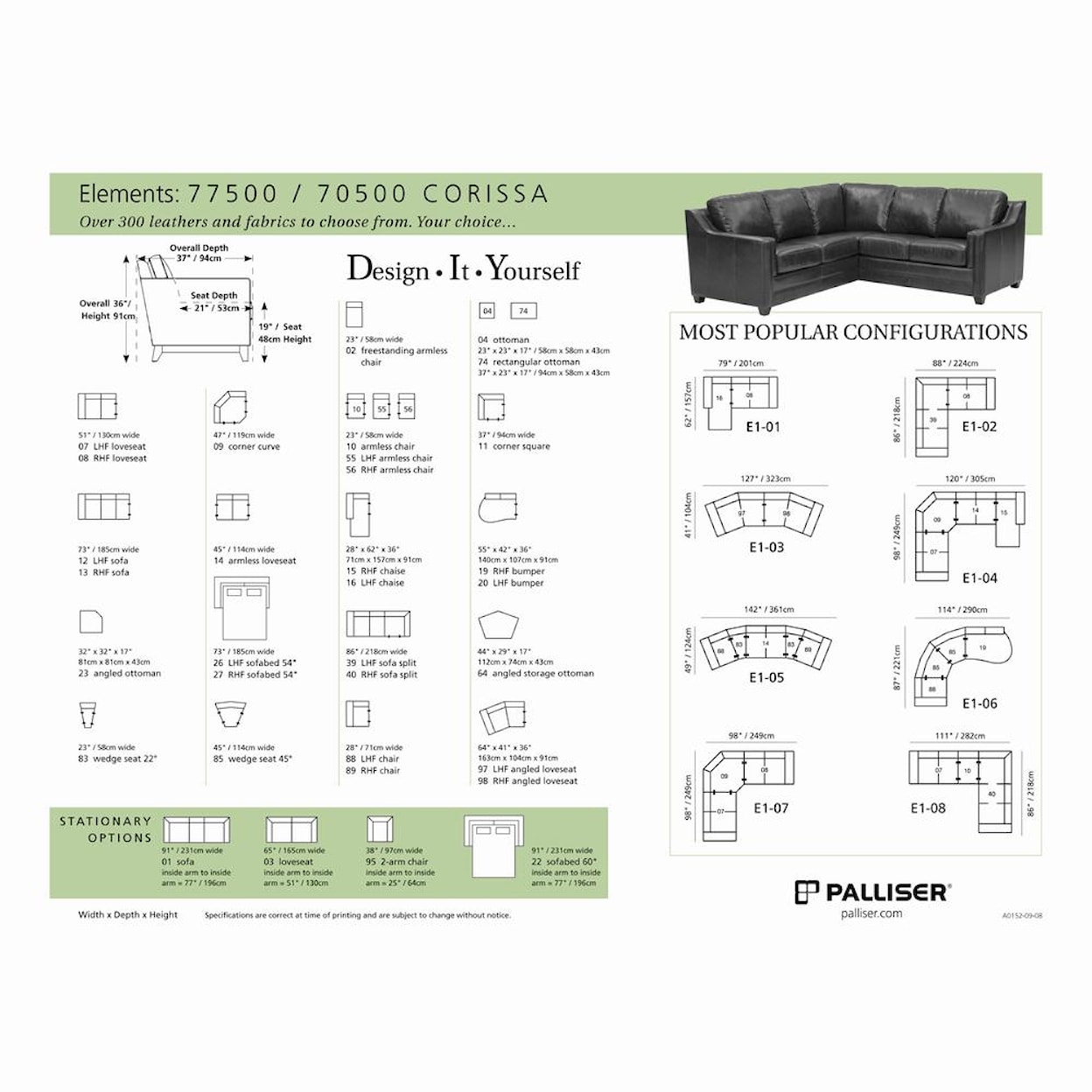 Palliser Corissa 3-Piece Sectional